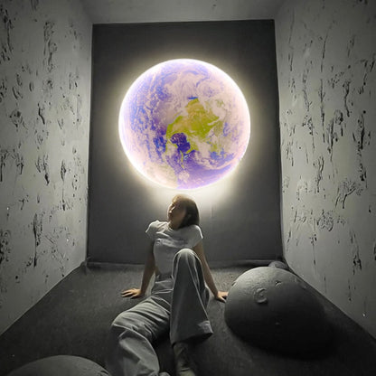 Modern LED Wall Lamp Moon Indoor Lighting For Bedroom Living Hall Room HOME Decoration Fixture Lights decorate Lusters Lamps
