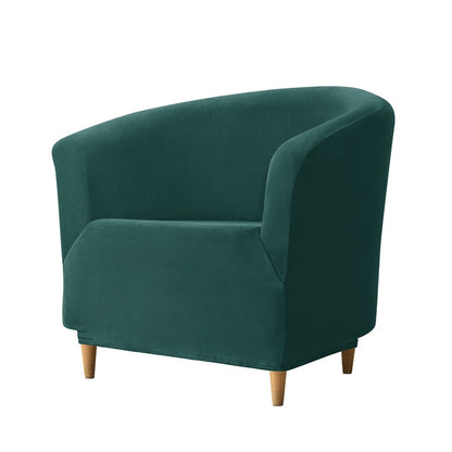 Leisure Velvet Club Bath Tub Armchairs Chair Covers Stretch Sofa Slipcover Removable Sofa Couch Cover Bar Counter Solid Color