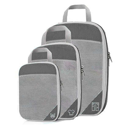 3/6PCS Compressed Packing Cubes Travel Storage Organizer Set With Shoe Bag Mesh Visual Luggage Portable Lightweight Suitcase Bag