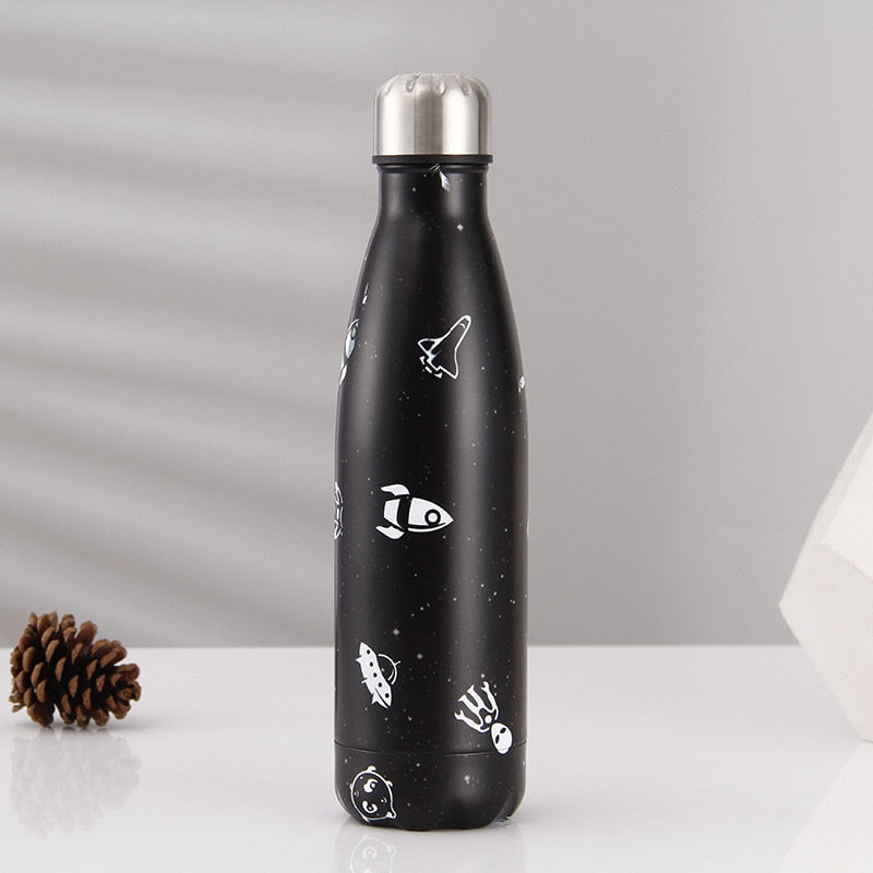 500ml Leaf Insulated Vacuum Thermos Water Bottle Sports GYM Drink Bottle Thermal Flask For Coffee