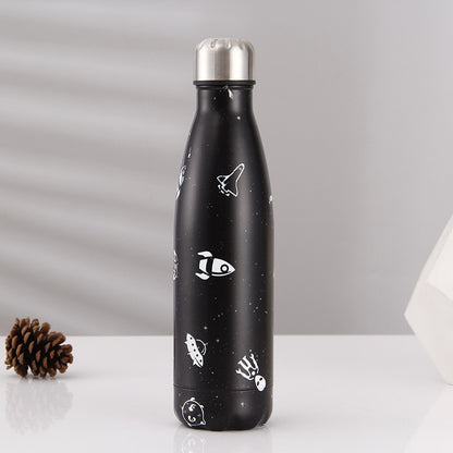 500ml Leaf Insulated Vacuum Thermos Water Bottle Sports GYM Drink Bottle Thermal Flask For Coffee