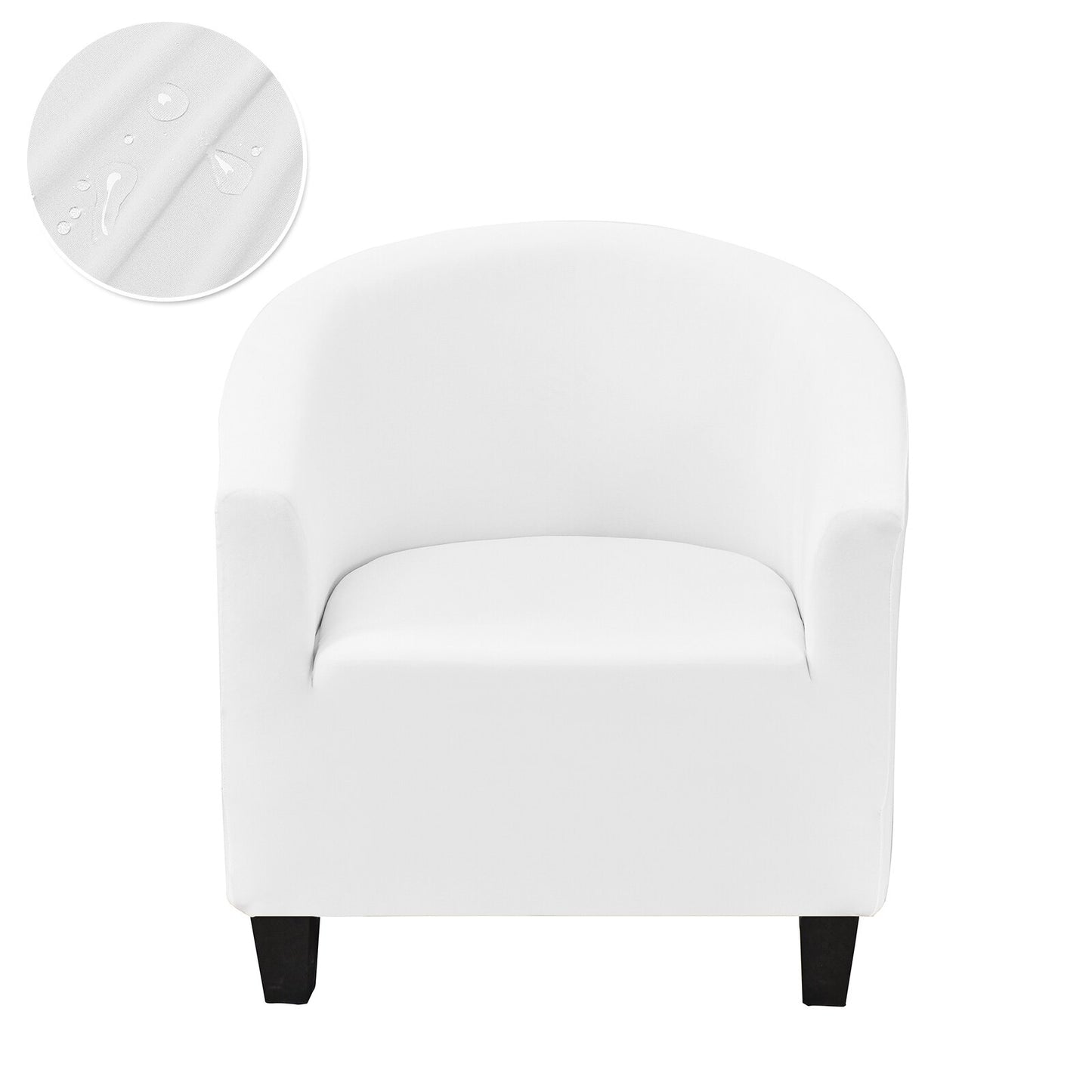 Solid Color Armchair Sofa Cover Stretch Washable Single Seater For Living Room Club Couch Slipcover Elastic Protector Cover 1PC
