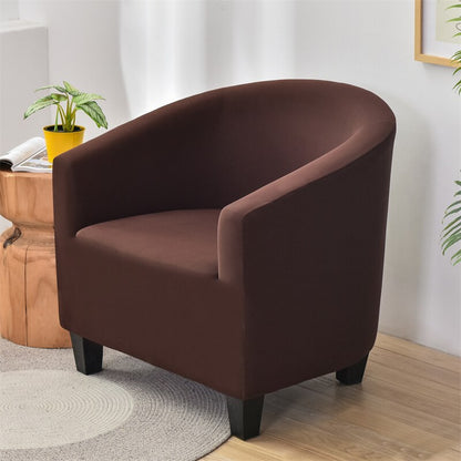Solid Color Armchair Sofa Cover Stretch Washable Single Seater For Living Room Club Couch Slipcover Elastic Protector Cover 1PC