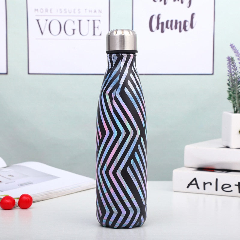 500ml Leaf Insulated Vacuum Thermos Water Bottle Sports GYM Drink Bottle Thermal Flask For Coffee