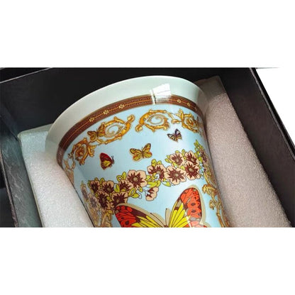 Luxury Ceramic Fashion Red Vase Simple Modern Porcelain Living Room Decoration Home Furnishings Dried Floral Flower Arrangemen