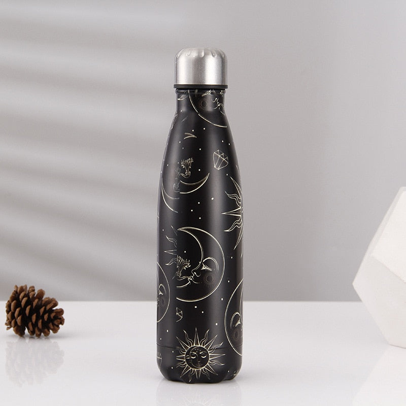 500ml Leaf Insulated Vacuum Thermos Water Bottle Sports GYM Drink Bottle Thermal Flask For Coffee