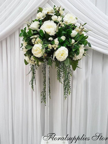 Wholesale Acrylic Flower Vase Clear Table Centerpiece Marriage Luxury Floral Stand Columns For Wedding Decoration