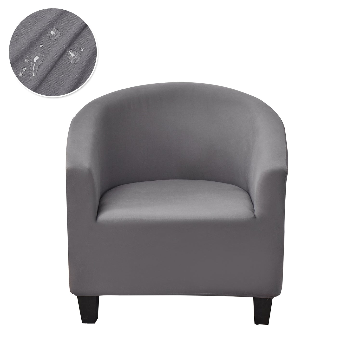 Solid Color Armchair Sofa Cover Stretch Washable Single Seater For Living Room Club Couch Slipcover Elastic Protector Cover 1PC