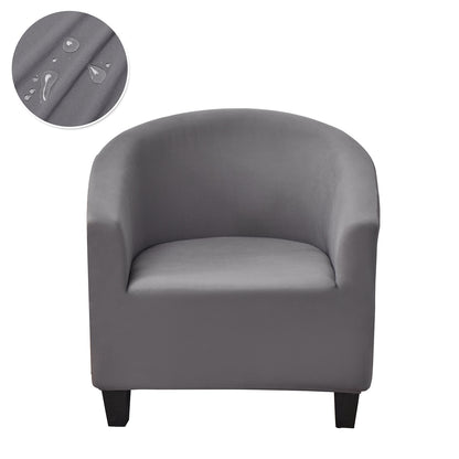 Solid Color Armchair Sofa Cover Stretch Washable Single Seater For Living Room Club Couch Slipcover Elastic Protector Cover 1PC