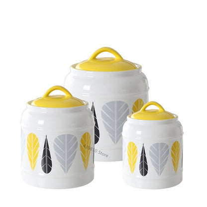 Japanese-style Ceramic Jars, Household Food Storage Jars, Sealed Jars, Kitchen Coffee Sugar Jars, Grain Storage Tanks, Tea Jars