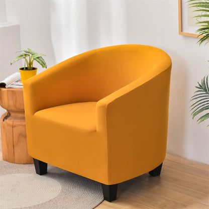 Solid Color Armchair Sofa Cover Stretch Washable Single Seater For Living Room Club Couch Slipcover Elastic Protector Cover 1PC