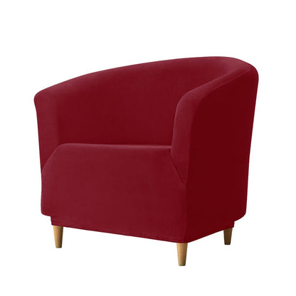 Leisure Velvet Club Bath Tub Armchairs Chair Covers Stretch Sofa Slipcover Removable Sofa Couch Cover Bar Counter Solid Color