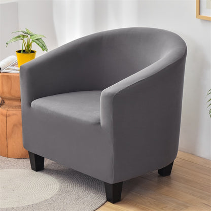 Solid Color Armchair Sofa Cover Stretch Washable Single Seater For Living Room Club Couch Slipcover Elastic Protector Cover 1PC