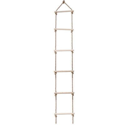 Children Outdoor Activity Safe Sports Rope Swing Wooden Rope Ladder Multi Rungs Climbing Game Toy Garden Park Sports Kit Gift