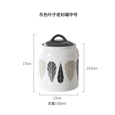 Japanese-style Ceramic Jars, Household Food Storage Jars, Sealed Jars, Kitchen Coffee Sugar Jars, Grain Storage Tanks, Tea Jars
