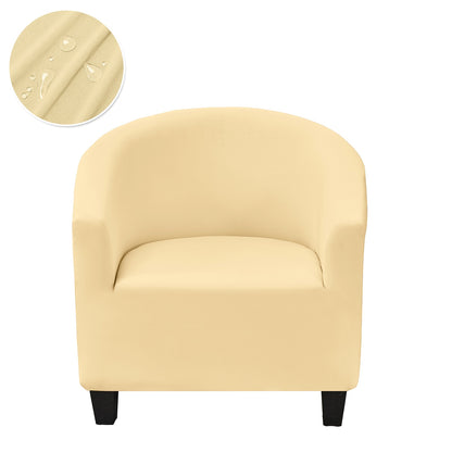 Solid Color Armchair Sofa Cover Stretch Washable Single Seater For Living Room Club Couch Slipcover Elastic Protector Cover 1PC
