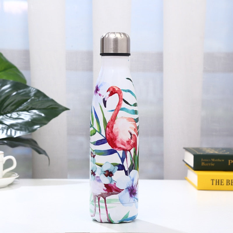 500ml Leaf Insulated Vacuum Thermos Water Bottle Sports GYM Drink Bottle Thermal Flask For Coffee