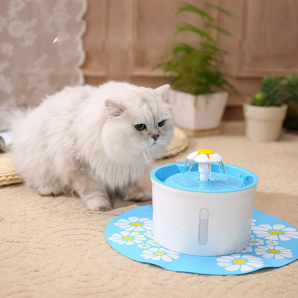 Cat Water Fountain Auto Filter USB Electric Mute Cat Drinking Bowl 1.6L Recirculate Filtring Drinker Water Dispenser Cat Health