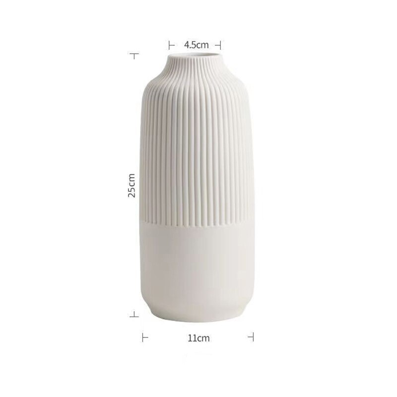 Nordic Small Caliber Insert Dried Flowers Decorative Ceramic Vases Modern Luxury Home Living Room Decoration Vases For Interior