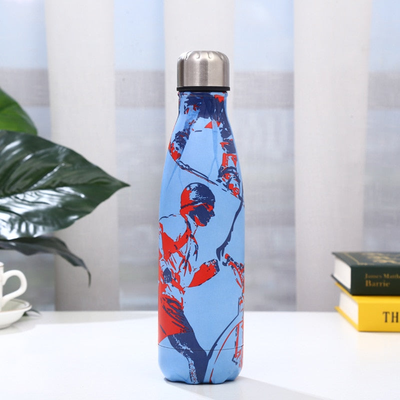 500ml Leaf Insulated Vacuum Thermos Water Bottle Sports GYM Drink Bottle Thermal Flask For Coffee