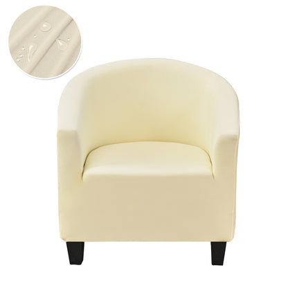 Solid Color Armchair Sofa Cover Stretch Washable Single Seater For Living Room Club Couch Slipcover Elastic Protector Cover 1PC