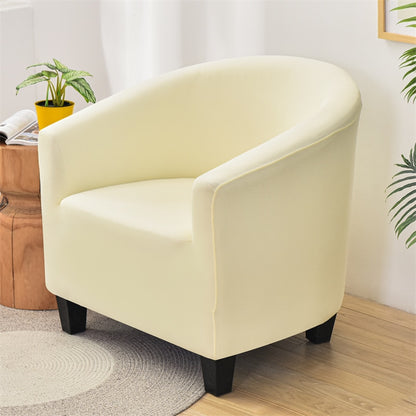 Solid Color Armchair Sofa Cover Stretch Washable Single Seater For Living Room Club Couch Slipcover Elastic Protector Cover 1PC