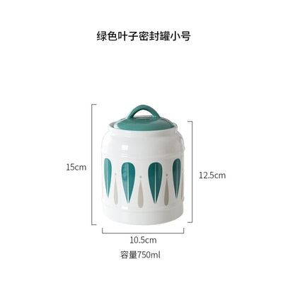 Japanese-style Ceramic Jars, Household Food Storage Jars, Sealed Jars, Kitchen Coffee Sugar Jars, Grain Storage Tanks, Tea Jars