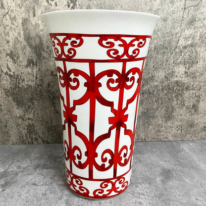 Luxury Ceramic Fashion Red Vase Simple Modern Porcelain Living Room Decoration Home Furnishings Dried Floral Flower Arrangemen